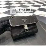 【VIVI二手】PRADA 普拉達 尼龍 SAFFIANO手機包 斜背包 腰包 2ZH108_2DMH_F0002 現貨