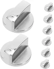 LIFKOME 8Pcs Metal Gas Stove Off Knob Kitchen Stove Control Knobs for Shaft Durable Replacement for Cooktops and Ovens Effortless Installation and Use