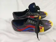 Vans Old Skool Racer Black Red Flame Skate Sneakers Men’s Size 8 Shoes No Lid