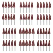 60 PCS Abrasive Flap Wheel Sander 1/8" Shank Cone Shape Abrasive Sandpaper Head
