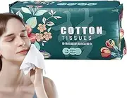 Facial Cotton Tissue | Thickened Facial Paper Towel Pearl Pattern Design | Large Face Towel, Hygienic Dry Sheet for Face Washing, Sensitive Skin, Makeup Remover