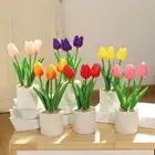 Artificial Tulip Potted Plant Exquisite Decoration for Home and Office