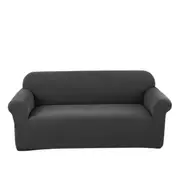 LushCovers Stretchable Water-Repellent Sofa Pet Protect Elastic Lounge Couch Cover - 3 Seater - Carbon Grey