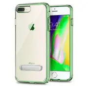 for iPhone 7 Plus/8 Plus Transparent Bumper Case w/ Kickstand GREEN