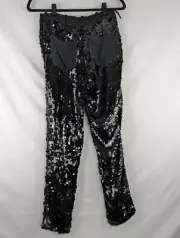 DOLCO & GABBANA BLACK SEQUIN PANTS SIZE 38