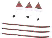 Kisangel Christmas Pet Hat and Scarf Set 6pcs Dog Cat Headdresses Stylish Party for Xmas Season