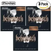 3-PACK Dunlop BEHN1156 Behemoth Artist Custom Set Electric Guitar Strings 11-56