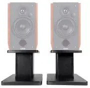 (2) 8” Black Bookshelf Speaker Stands For Edifier R1700BT Bookshelf Speakers