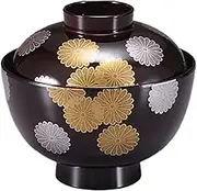 Fukui Craft Suction Bowl, Heat Resistant, Made in Japan, Dishwasher Safe, Japanese Echizen Bowl, Filled with Chrysanthemum