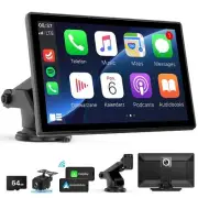 Wireless CarPlay Screen - 9'' Portable Car Stereo with 4K Dash Cam 1080P Back...
