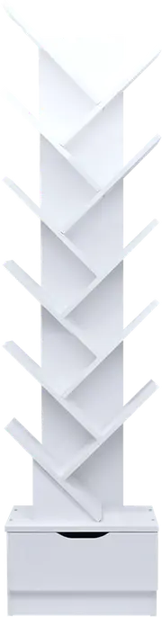 Tree Bookshelf Bookcase Book Organizer 12-Tier Multipurpose Shelf Display Racks