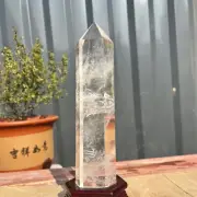3LB Natural Pure Clear Quartz Crystal Point Tower Obelisk Wand Reiki Stone Heali