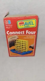 VTG RARE Milton Bradley 1989 Travel Connect Four 4 Game Complete Box Vacation