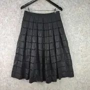 Portmans Skirt Womens 12 Black Midi Pleated RRP $129 NEW NWT 7872