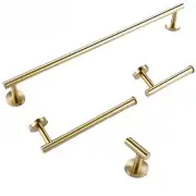 Brushed Gold Bathroom Accessories Set Hardware Kit Wall Mount Hand Towel BarRack