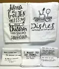 Lot 14 NEW Saying Kitchen Towels Primitives by Kathy PBK & Second Nature Cotton
