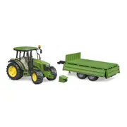 Bruder 1:16 Scale Agriculture John Deere 5115M Tractor With Tipping Trailer Toy