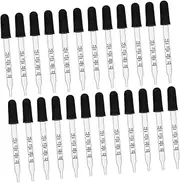 HEALEEP 40pcs Glass Dropper Pipette with Graduated Markings Straight Tip for Essential Oils Liquid Medicine Art Projects and Precise Measurement Tool Compact Packaging