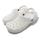 Crocs 涼拖鞋 Classic Clog 經典 克駱格 女鞋 通氣孔 透氣 易清洗 快乾 一體成型 白 10001100 [ACS 跨運動]