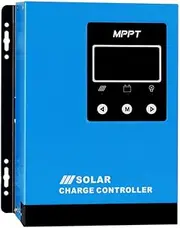 Giantz 60A MPPT Solar Charge Controller, Auto 12V/24V/36V/48V Chargers Panel Controller Intelligent Regulator Battery Regulator, Adjustable LCD Display Temperature Sensor Blue
