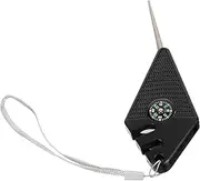 ARTSEWPLY Portable Fishing Hook Sharpener with Compass Whistle Outdoor Hook File Tool for Easy Sharpening for Camping Fishing Enthusiasts for Friends Family