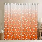 Erosebridal Ombre Orange Curtains 38"x45" for Adult Women Men Geometry Geometric Striped 30%-50% Blackout Curtains for Minimalists Aesthetic Lines Decor Contemporary Boho Modern Art Window Treatments