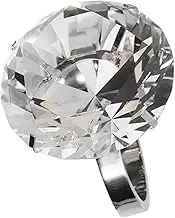 STOBAZA Diamond Ring Props Rings Wedding Ceremony Decorations Wedding Party Ring Decorations Simulated Wedding Ring Props Simulated Ring Party Props Engagement Ring Props Glass Transparent