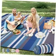 Picnic Blankets Outdoor Extra Large - 80"x80" Waterproof Beach 80x80 Blue