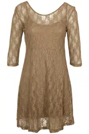 Abigail 3/4 Sleeve Lace Dress--SS-3650