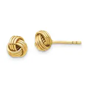 14k Yellow Gold Love Knot Post Earring