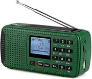 Portable Emergency Radio Hand Crank Solar Radio FM/MW/SW Bluetooth MP3 Player Alarm Clock, 3 Power Supply Mode, for Home Camping