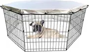 Dog Pen Cover - Puppy Playpen Cover | Exercise Pet Playpen, Playpen Cover Fits 8 Panels Dog Pen, Mesh Top Cover for Dog Playpen, Lightweight Dog Pen for Outdoor and Indoor