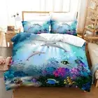 Size Duvet Set Ocean Dolphin Duvet Cover Bedding Set for