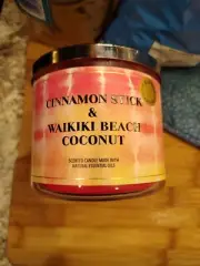 Bath Body Works Candle Blends Cinnamon Stick Waikiki Beach Coconut 3-Wick 14.5oz