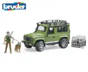 Bruder 1:16 Land Rover Defender Station Wagon Vehicle w/ Forester/Dog Toy 4y+