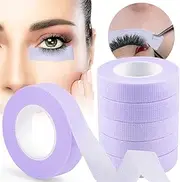 6 Rolls Lash Extension Under Eye Tape Kalolary Breathable Fabric Eyelash Tape Micropore Adhesive Tape for Eyelashes Extension Supply Individual Eye Lashes Tools (Purple)