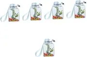 BESPORTBLE 5 Sets Shatterproof Goldfish Tank Office Fish Tank Tabletop Fish Tank LED Aquarium Betta Fish Aquarium Jellyfish Sensory Lamp Goldfish Aquarium Tank Small Fish Bowl Fish Bowls Abs