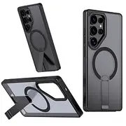 Magnetic Phone Case for Samsung Galaxy S25/S25 Plus/S25 Ultra/S24/S24 Ultra/Plus/FE – MagSafe Ring Kickstand, Military Protection, Full Body PCTPU