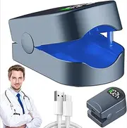 Upgraded Nail Fungus Laser Treatment Device with Timer Display, Powerful Toenail Fungus Remover, Painless Nail Care for Toenail & Fingernail Onychomycosis, Portable Anti-Fungal Tool (Gray)