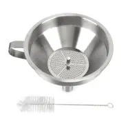 304 Stainless-Steel Strainer Kitchen Oil-liquid Funnel 3D-Resin Filter Funnel
