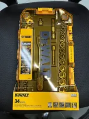 DEWALT 34 Piece Tool Kit 1/4 in. & 3/8 in. Drive Socket Set - DWMT73804 - NIB!