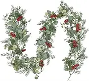 DearHouse 6Ft Pine Garland Christmas Decoration, Artificial Greenery Garland, Artificail Pine Christmas Garland for Holiday Season Mantel Fireplace Table Runner Centerpiece Decor (HD-1339)