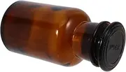 ABOOFAN Lab Borosilicate Glass Reagent Bottle with Ground Stopper Wide Mouth Design for Easy Pouring and Retrieval for Chemical Laboratory Applications UV Protection for Sensitive Reagents