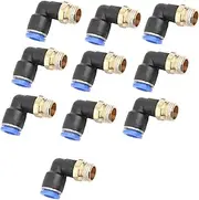 10pcs Pneumatic Elbow Quick Connector Air Fittings Adapter 8mm Diameter Thread G1/4 Set for Pipe and Pneumatic Tools
