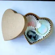 Love crystal set in heart box, natural crystal healing tumbled gemstones gems
