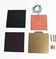 SHU-Store Fit for V0.1 3D Printer Heated Bed Kit Silicone Pad 24v 60w/ 120 * 120 Aluminum Plate and PEI Steel Sheet Thermal Fuse 125C Upgrade