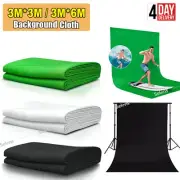 3M / 6M Muslin Backdrop Screen Green White Photo Studio Photography Background