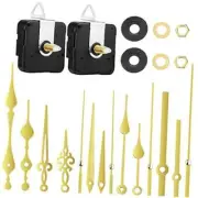 2 Pieces High Torque Long Shaft Clock Movement Mechanism with 5 Different Gold
