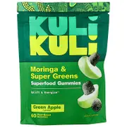 Kuli Kuli, Superfood Gummies, Moringa & Super Greens, Green Apple, 60 Plant-Based Gummies