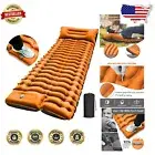 Ultralight Camping Sleeping Mat with Built-in Pump & Pillow - 4" Thick Comfort